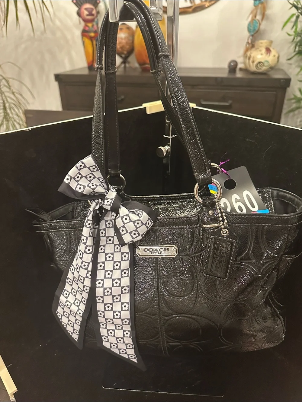 Coach # 260 Gallery Embossed Patent Leather Tote